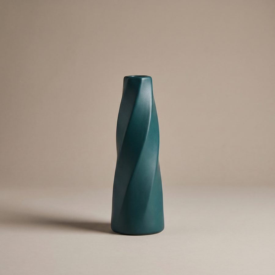 Ceramic-Look Resin Vase