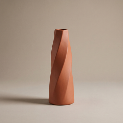 Ceramic-Look Resin Vase