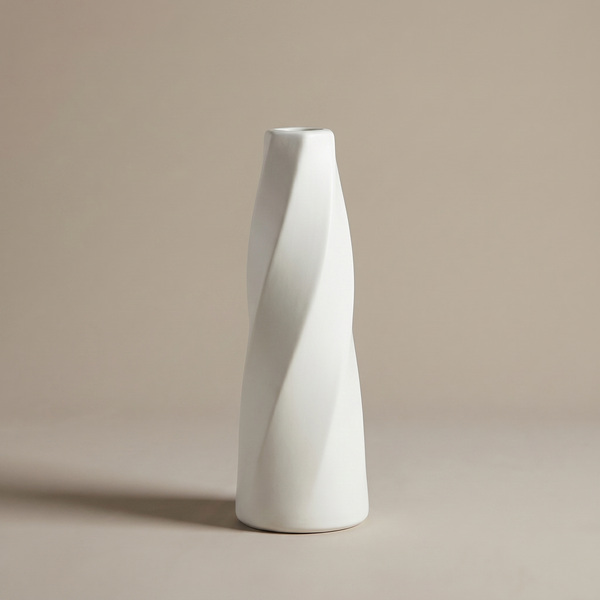 Ceramic-Look Resin Vase