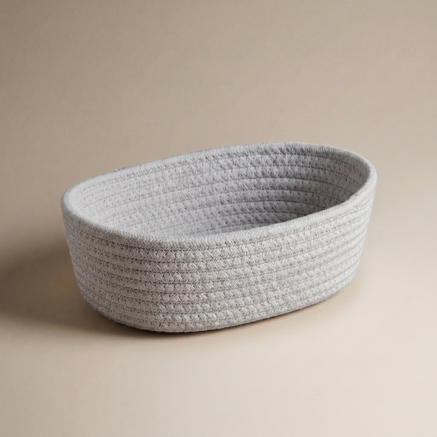 Woven Cotton Rope Storage Basket