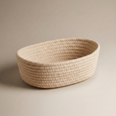 Woven Cotton Rope Storage Basket