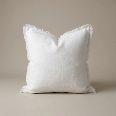 Linen Fringe Cushion Covers — Set of 2