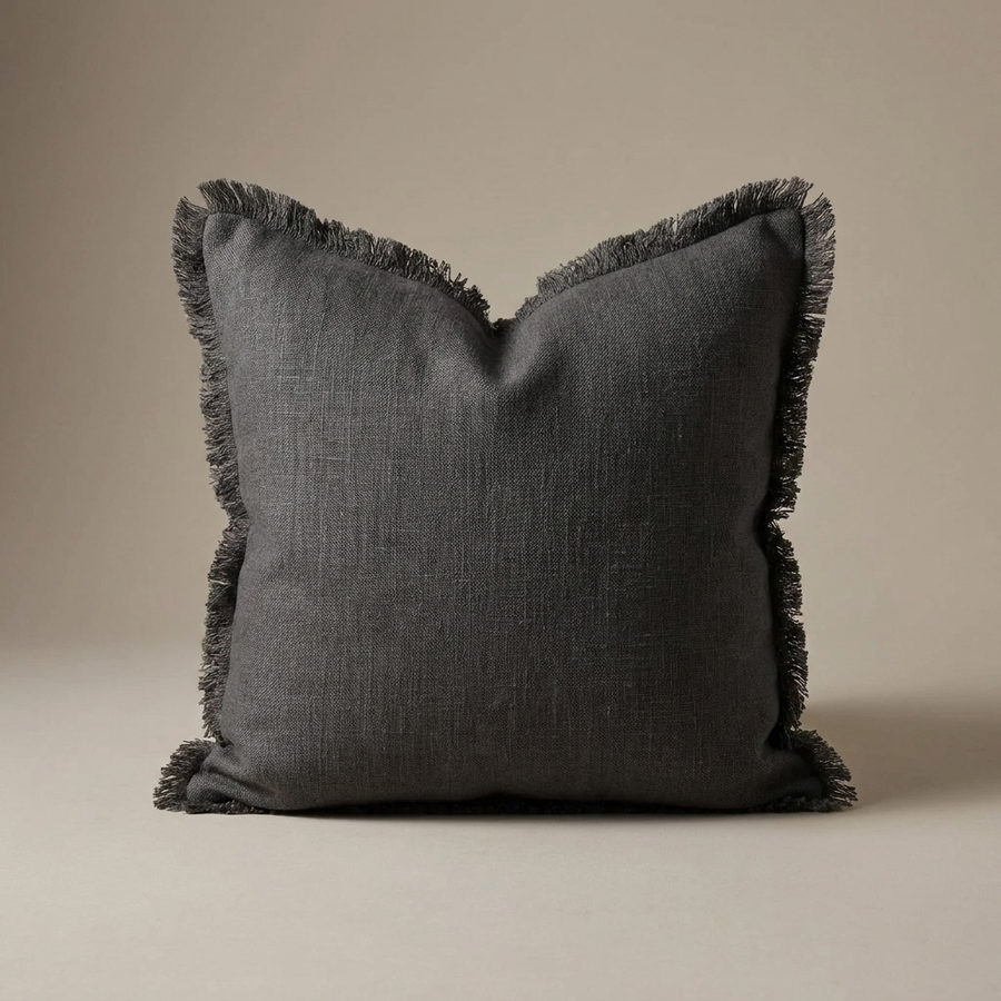 Linen Fringe Cushion Covers — Set of 2