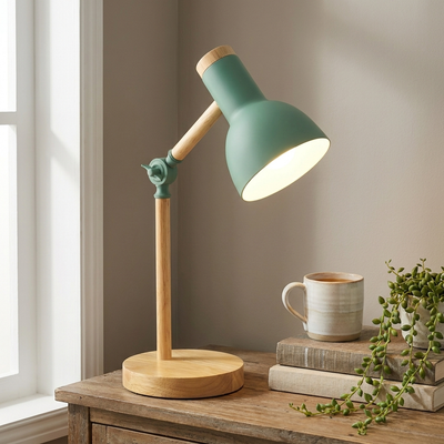 Wooden Nordic Desk Lamp